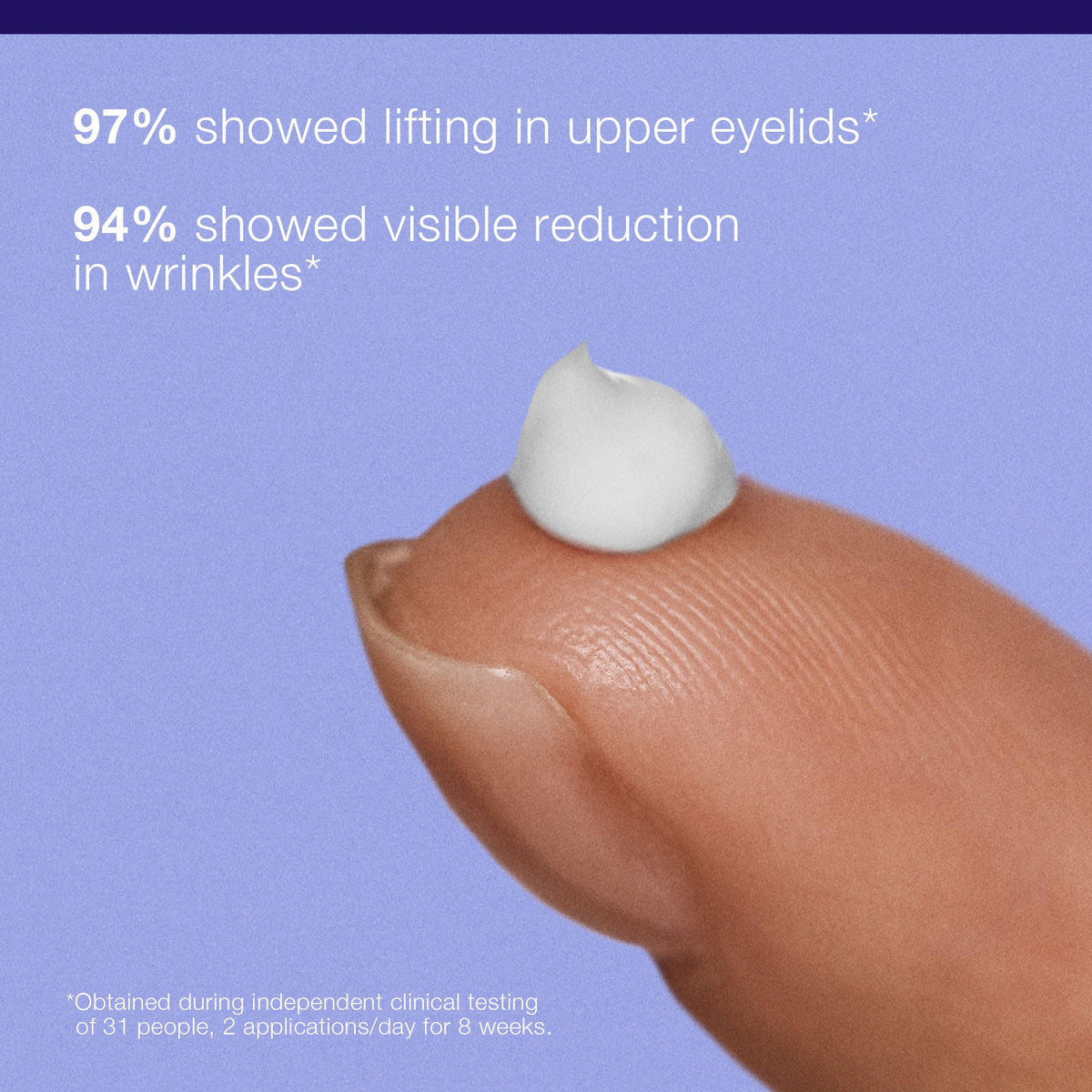 Dermalogica applying cream with fingertip for gentle lifting benefit