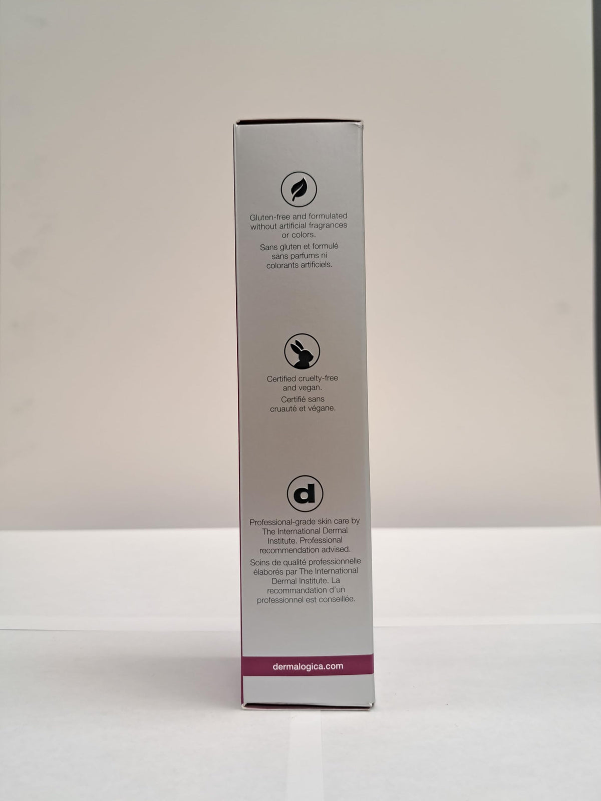 Dermalogica cleanser on bathroom shelf lifestyle shot promoting a streamlined routine