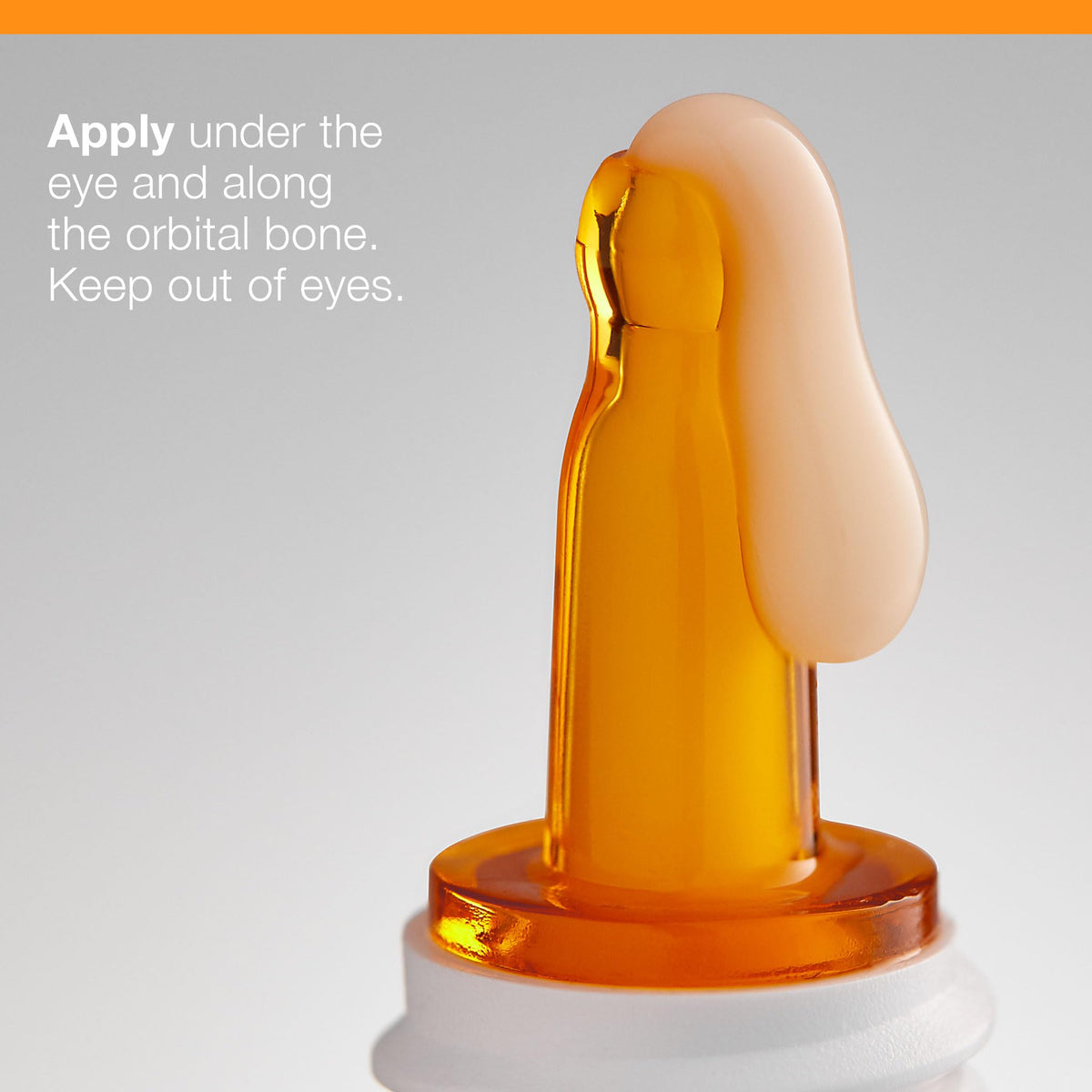 Dermalogica application demo tapping serum under orbital bone for smoother look