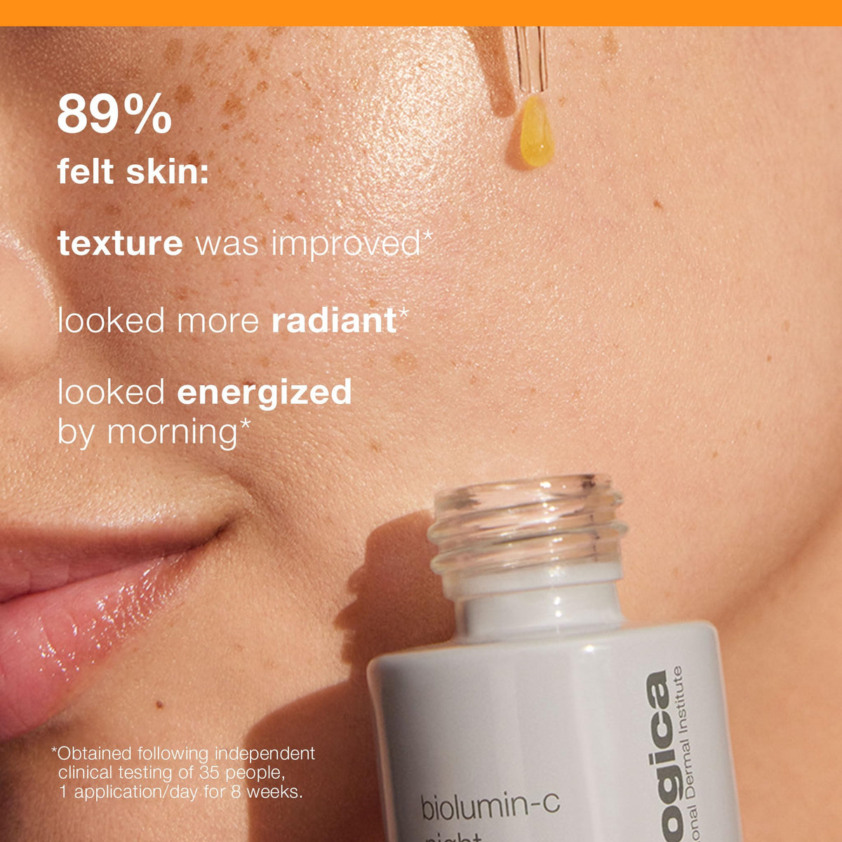 Dermalogica ingredient label detail emphasizing active Vitamin C and Pro‑Vitamin D
