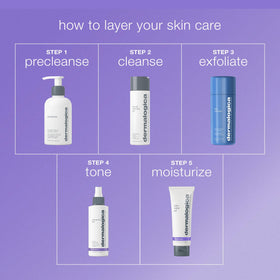 Dermalogica calm water gel next to common items for scale, clarifies compact 1.7 fl oz size