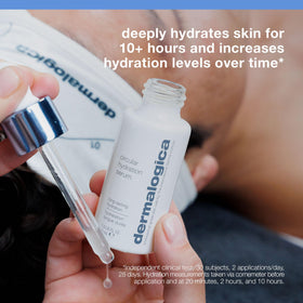 Dermalogica serum texture close-up highlighting lightweight, fast-absorbing finish