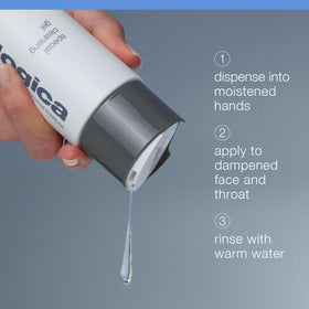 Dermalogica cleanser lather in hands producing a gentle foam for thorough cleansing