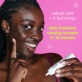 Dermalogica Clear Start being applied to hand illustrating targeted spot use