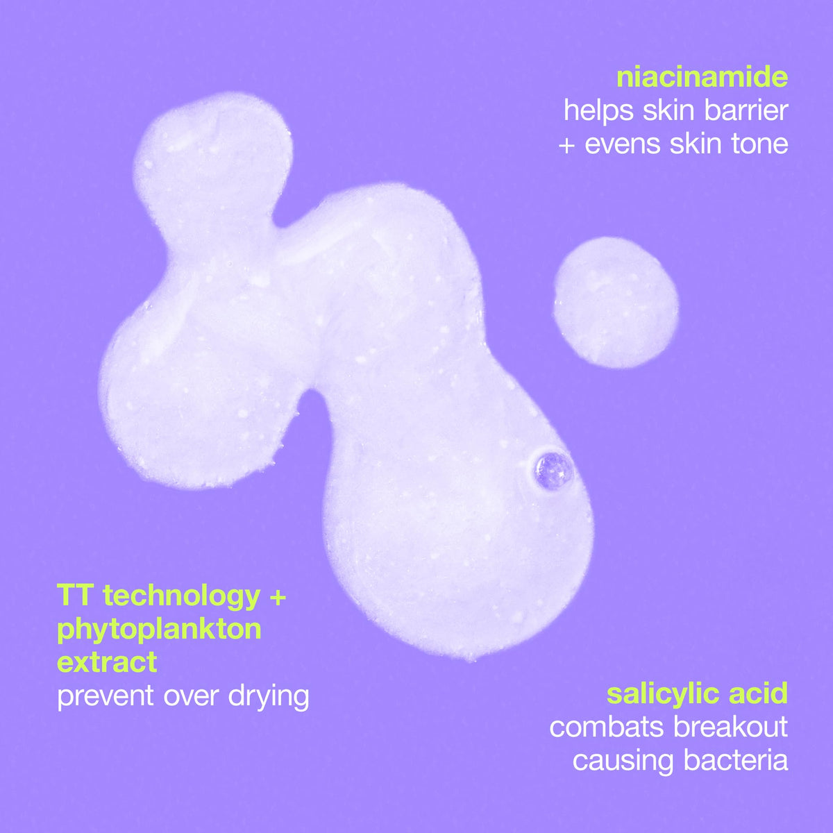 Dermalogica Clear Start ingredient label highlighting salicylic acid and niacinamide