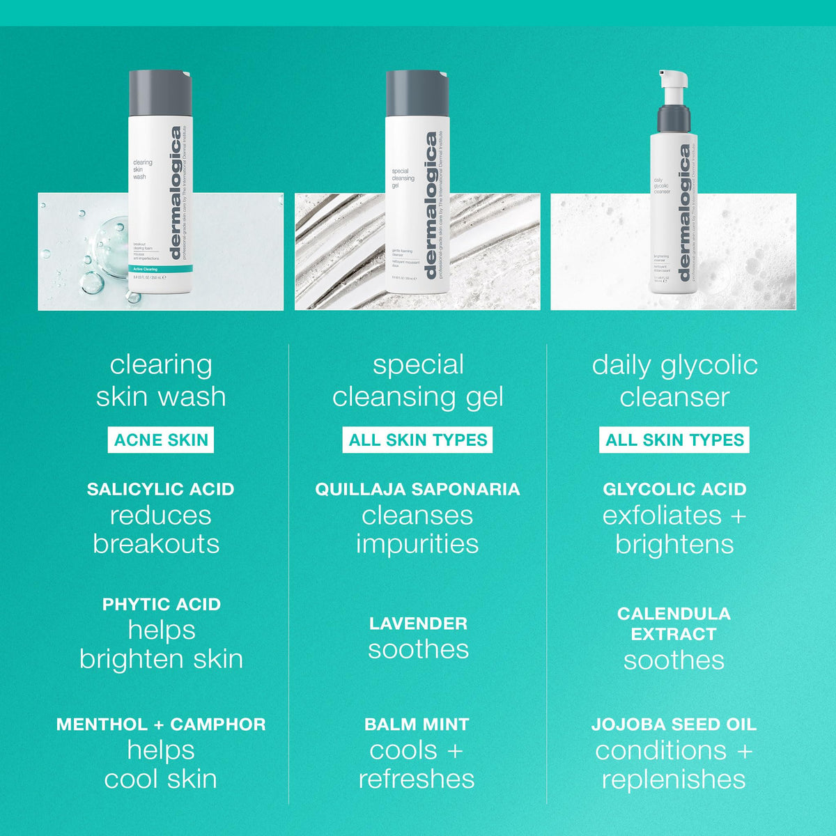 Dermalogica tea tree and balm mint botanicals conveying calming benefits