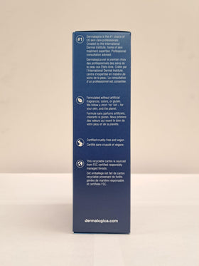 Dermalogica label close-up showing product name and key active technology