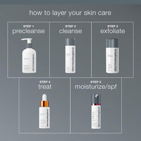 Lifestyle shot of Dermalogica microfoliant with towel signaling calming post-cleanse ritual