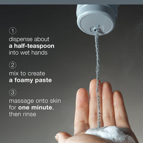 Dermalogica foam after water added showing activation and gentle lather