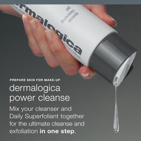 Dermalogica jar next to ruler showing 2 oz size and travel-friendly benefit