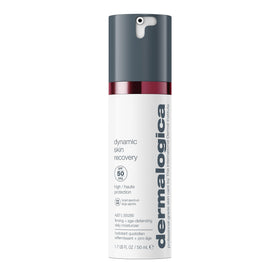 Dermalogica Dynamic Skin Recovery front tube showing product and SPF50 benefit