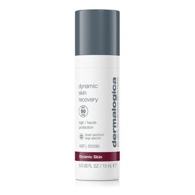 Dermalogica front packaging showing SPF50 protection and size benefits