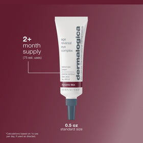 Dermalogica cream being applied under eye showing gentle patting technique to reduce irritation