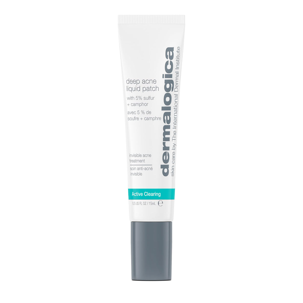 Dermalogica front packaging showing treatment bottle and brand clarity benefit
