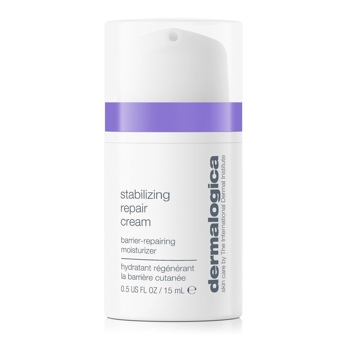 Dermalogica front packaging showing calming cream and travel-friendly size benefit
