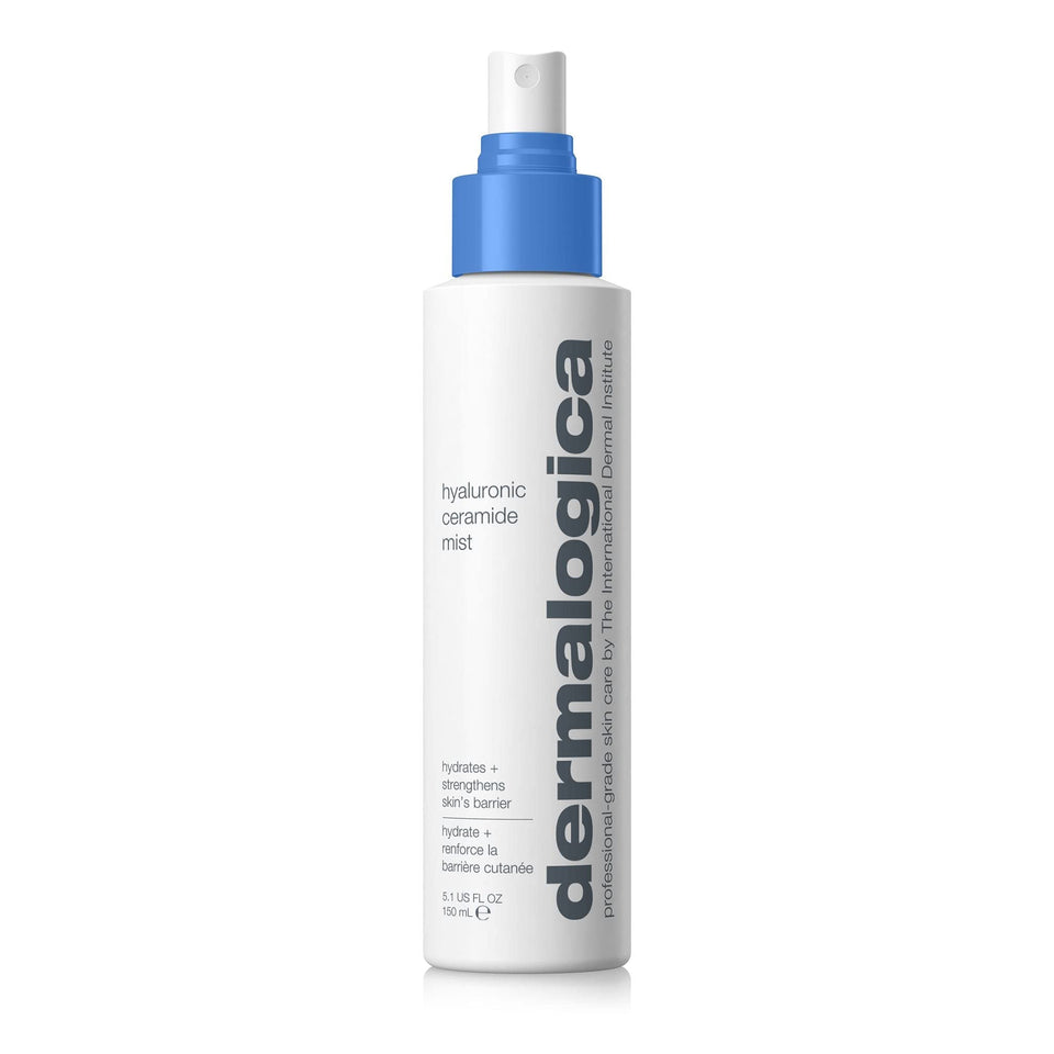 Dermalogica bottle front view showing label and compact travel-friendly design for easy hydration