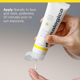 Dermalogica close-up label highlighting SPF30 and non-nano zinc oxide benefits