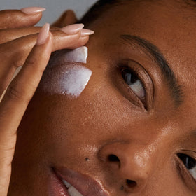 Dermalogica product texture swirl showing lightweight sheer finish on skin
