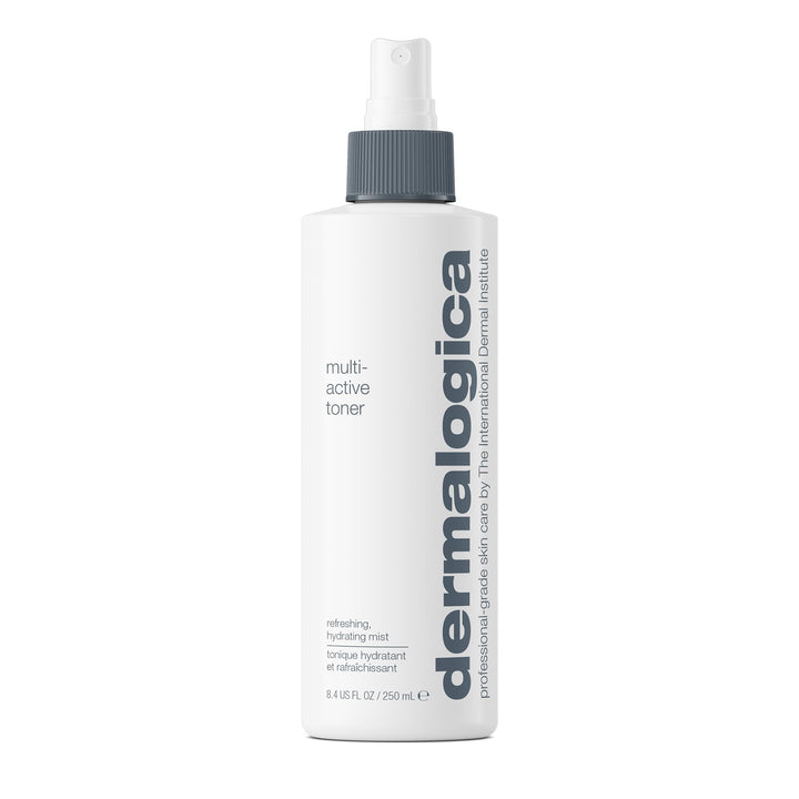Dermalogica front packaging showing bottle and branding, communicates trust