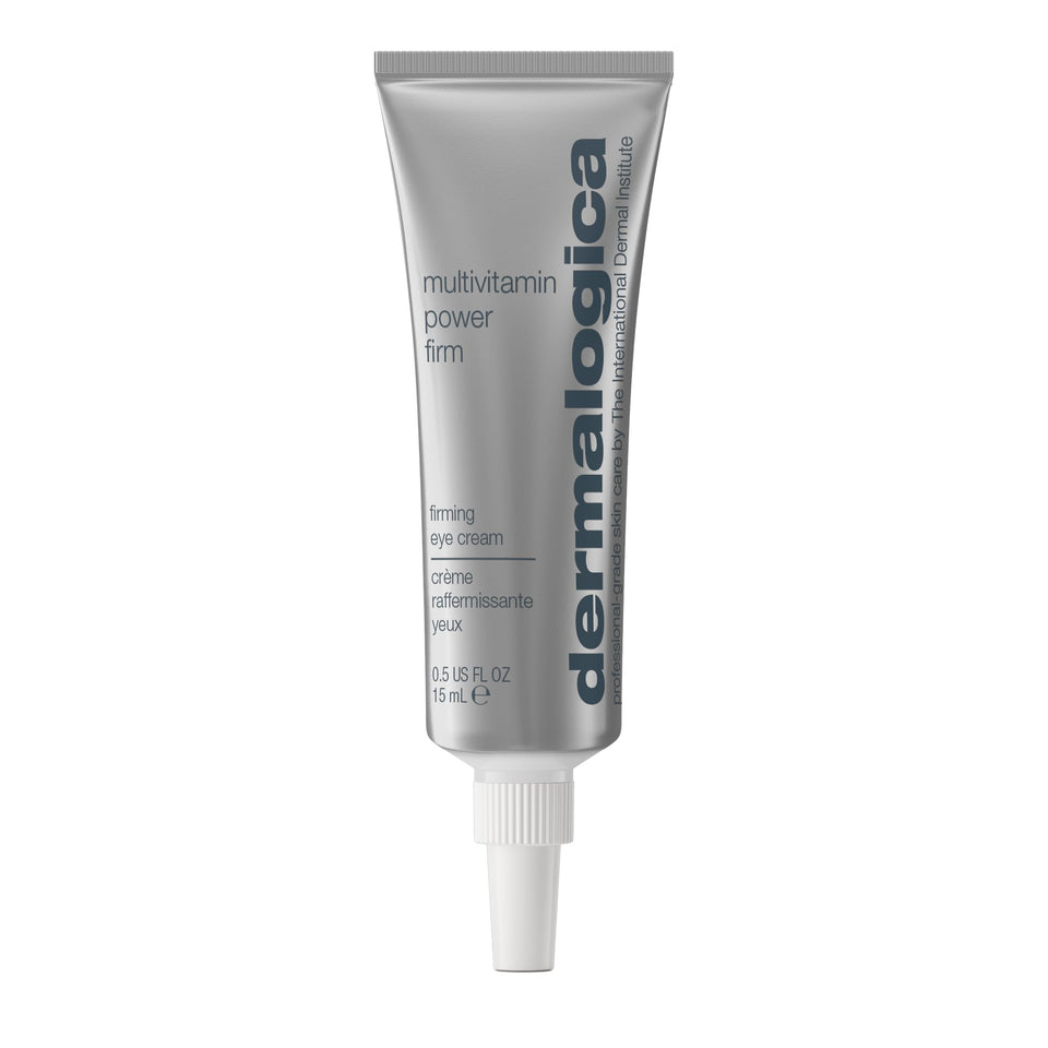 Dermalogica front jar view showing product and brand, highlights firming benefit