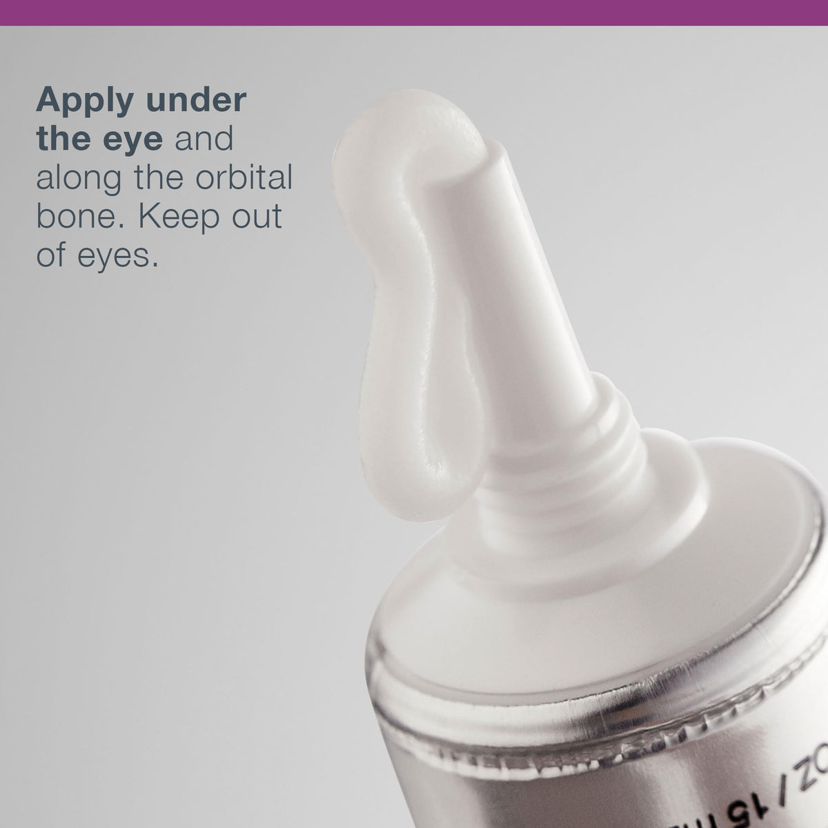 Dermalogica on palm demonstrating lightweight spreadability for delicate eye skin
