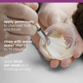 Dermalogica applying masque on face to restore radiance and softness