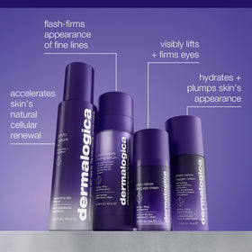 Dermalogica back label close-up showing ingredients and clinical claim benefit