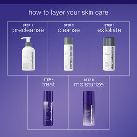 Dermalogica label close-up showing formulation details and professional-grade trust