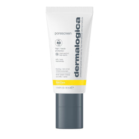 Dermalogica Porescreen front packaging showing SPF 40 and tinted finish benefit