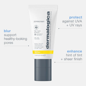 Dermalogica Porescreen creamy texture close-up showing smooth blendability