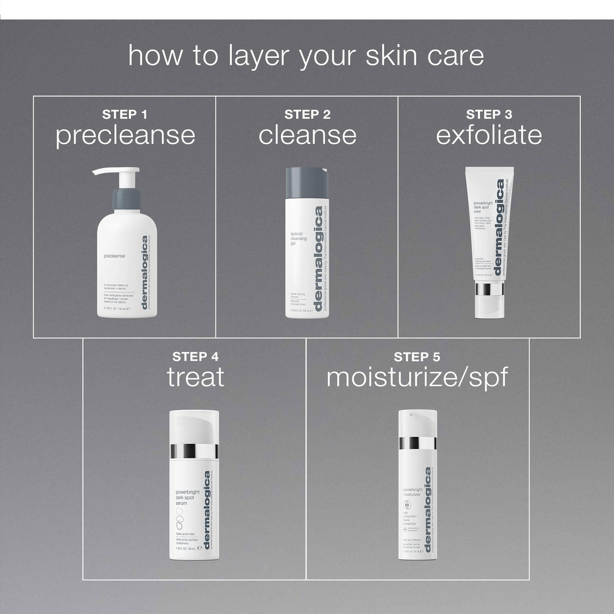 Dermalogica in a daytime skin care routine showing layering with makeup