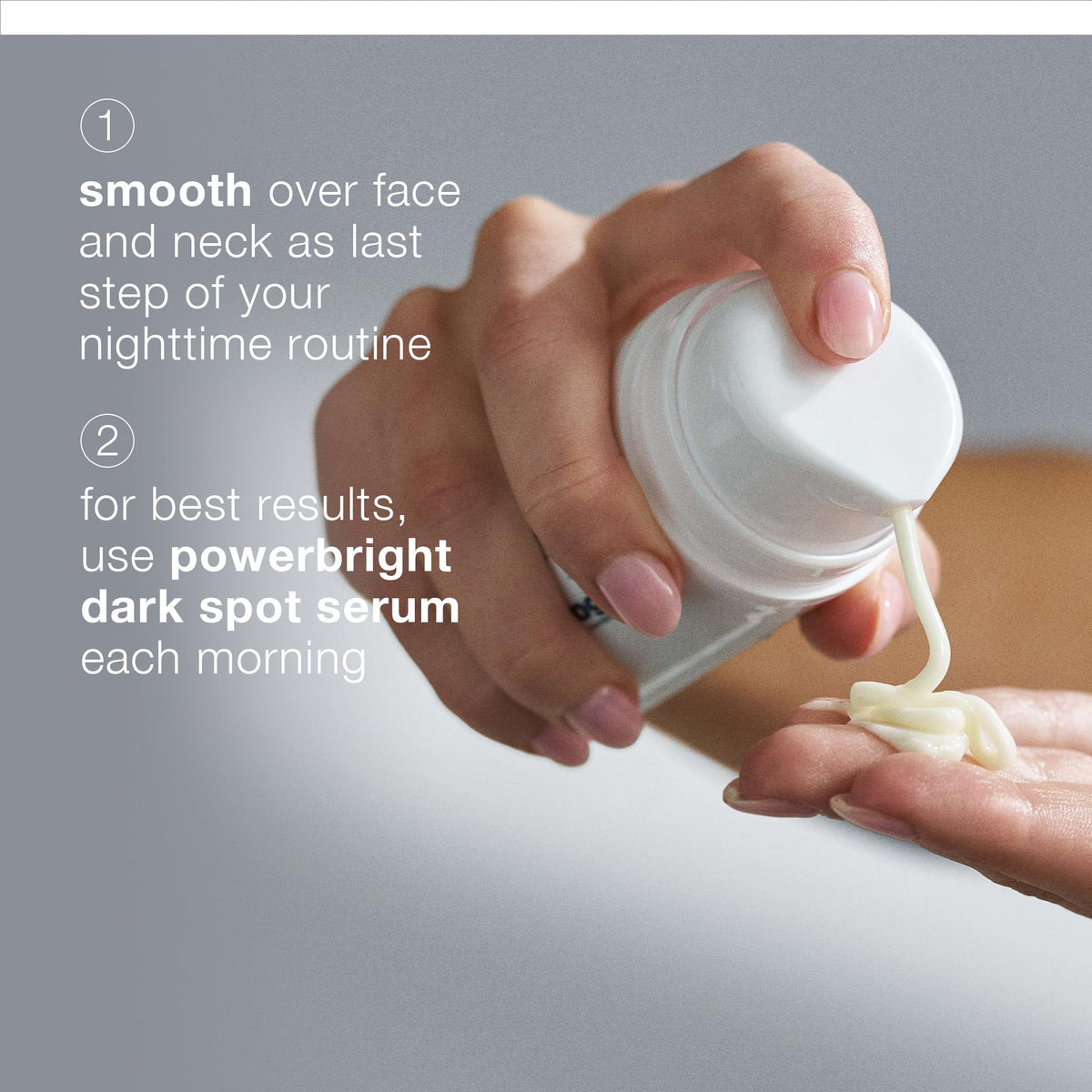Dermalogica jar held in hand showing size and 1.7 fl oz scale for accurate expectation
