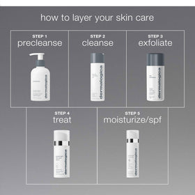 Dermalogica label close-up showing ingredient list and formulation transparency
