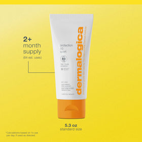 Dermalogica bottle staged with sport gear highlighting water-resistant performance