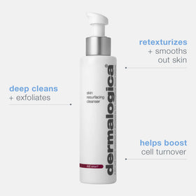Dermalogica pump top and label detail highlighting ease of controlled dispensing