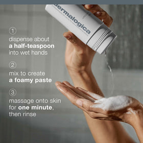 Dermalogica jar held in hand to show size and convenient daily portioning