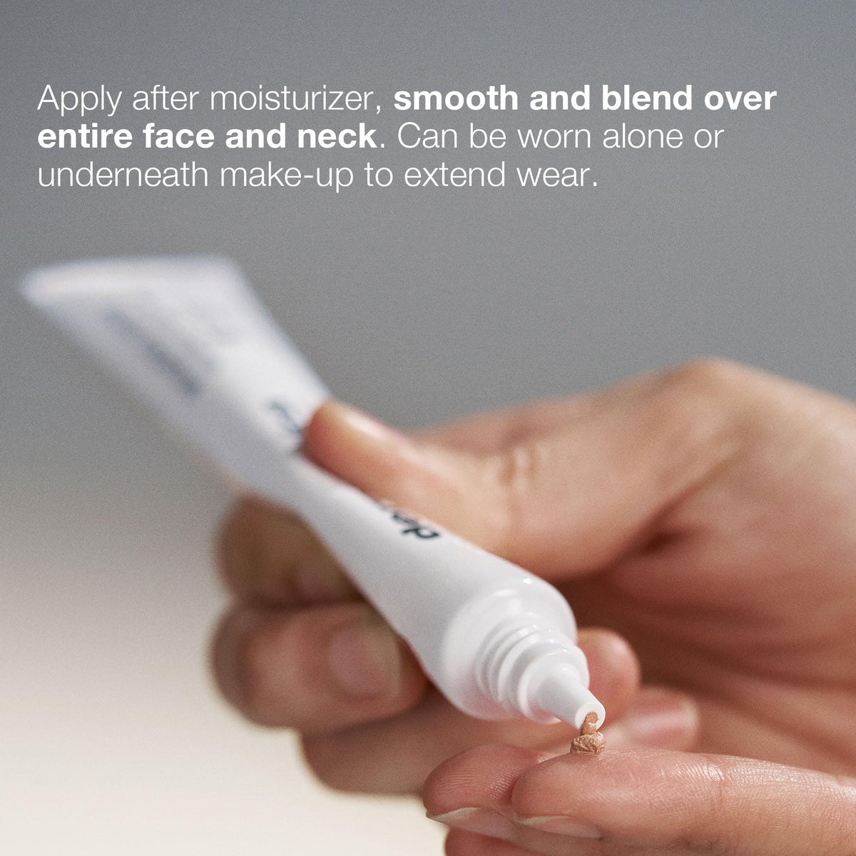 Dermalogica Skinperfect Primer SPF30 split-face before and after showing blurred imperfections
