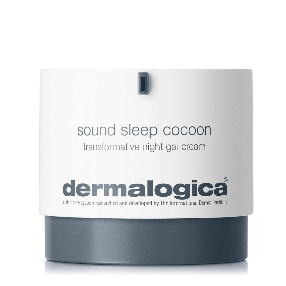 Dermalogica jar front view showing calming packaging and overnight moisturizer benefits
