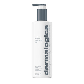 Dermalogica bottle front packaging showing brand and gentle cleanser benefits