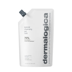 Dermalogica refill pouch front view showing eco-friendly packaging and convenient sizing