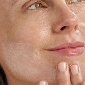 Dermalogica cream spread on hand demonstrating easy application and absorption