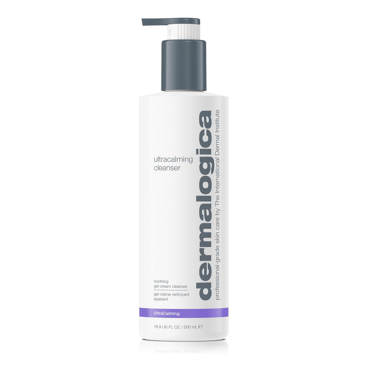 Dermalogica cleanser front packaging showing calming skincare benefits