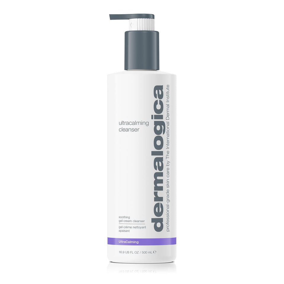 Dermalogica cleanser front packaging showing calming skincare benefits