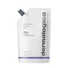 Dermalogica front packaging shows calming cleanser and clear benefits