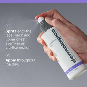 Dermalogica mist texture on skin showing quick absorption and lightweight feel