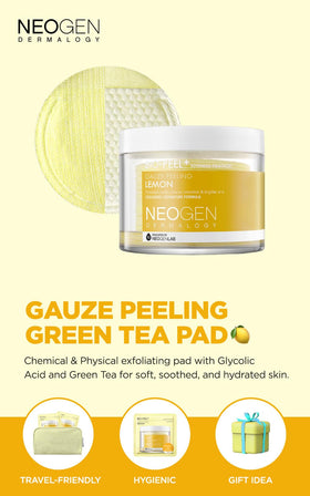 DERMALOGY by NEOGENLAB close-up of textured gauze pad highlighting exfoliation