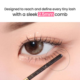 DERMALOGY by NEOGENLAB application on lashes showing separated lifted lashes benefit