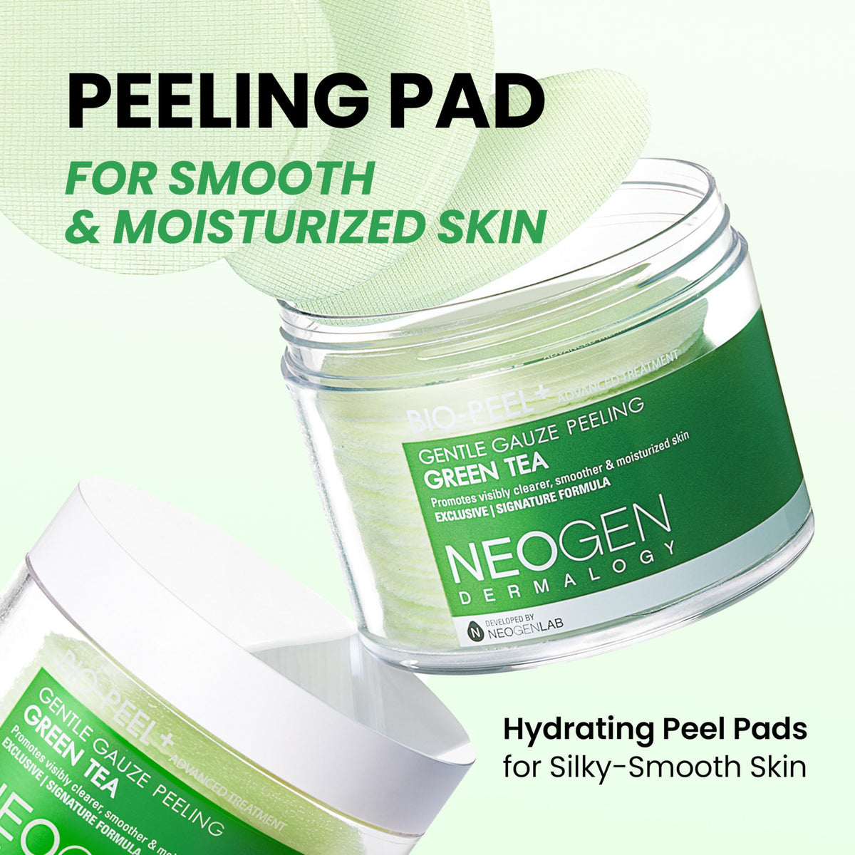 DERMALOGY by NEOGENLAB close-up gauze texture revealing gentle exfoliation