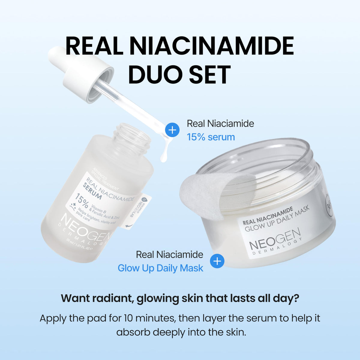 DERMALOGY by NEOGENLAB lifestyle on bathroom counter illustrating daily routine use