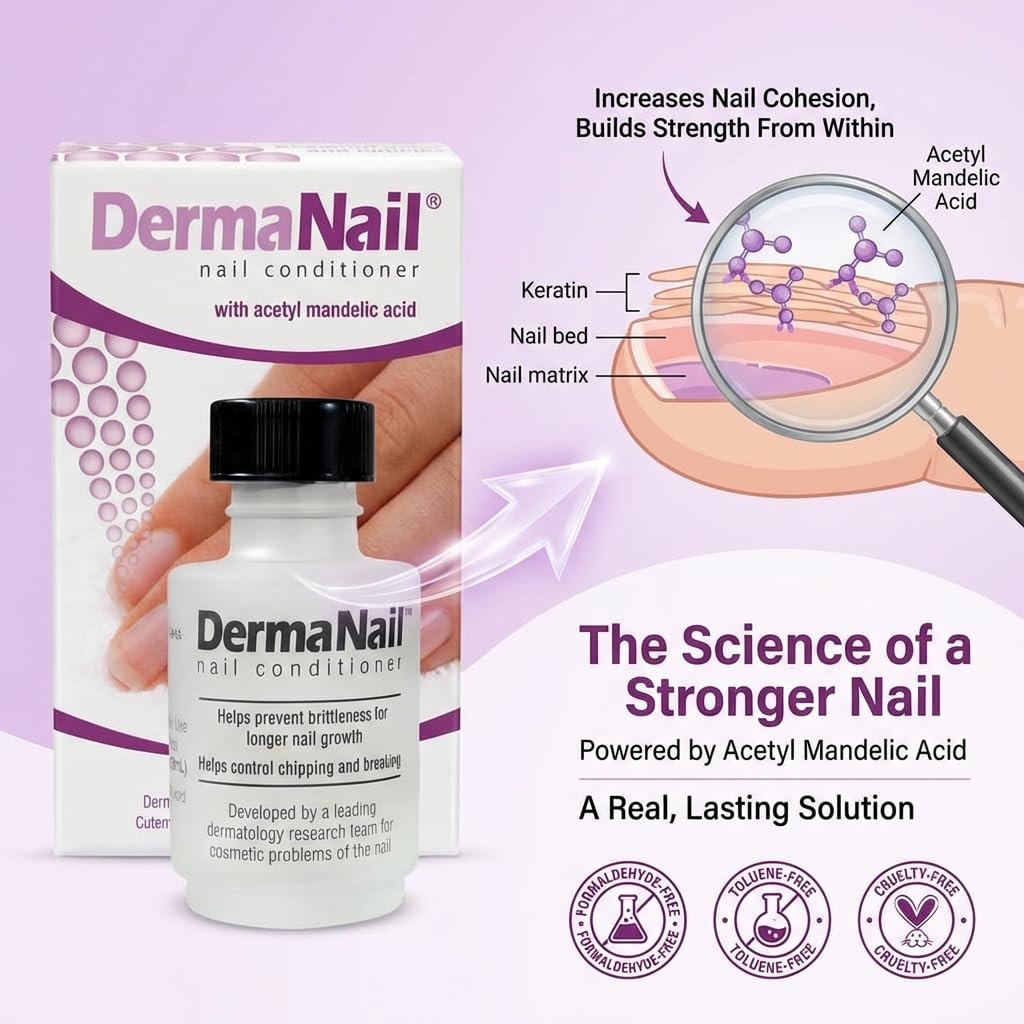 DermaNail lifestyle manicure setup showing healthier nails after use